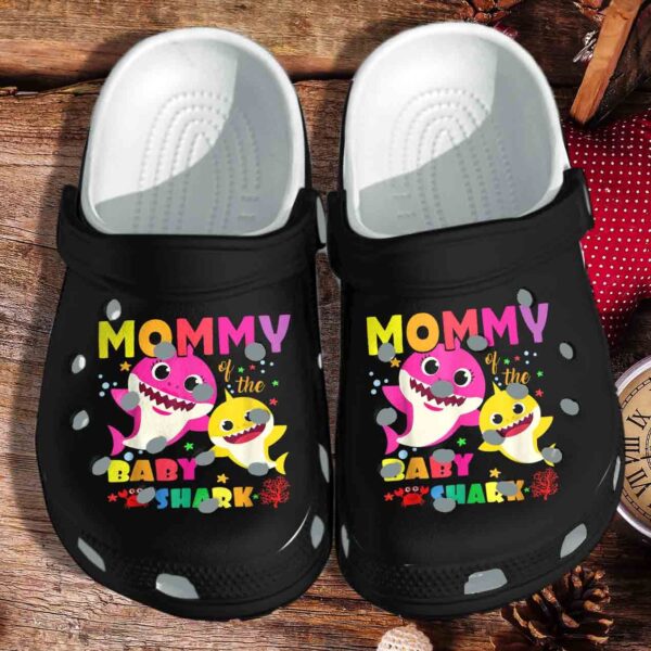 Mommy Shark And Baby Shoes Crocs Clog Gift Mothers Day  Funny Shark Clog Birthday Gift For Mom